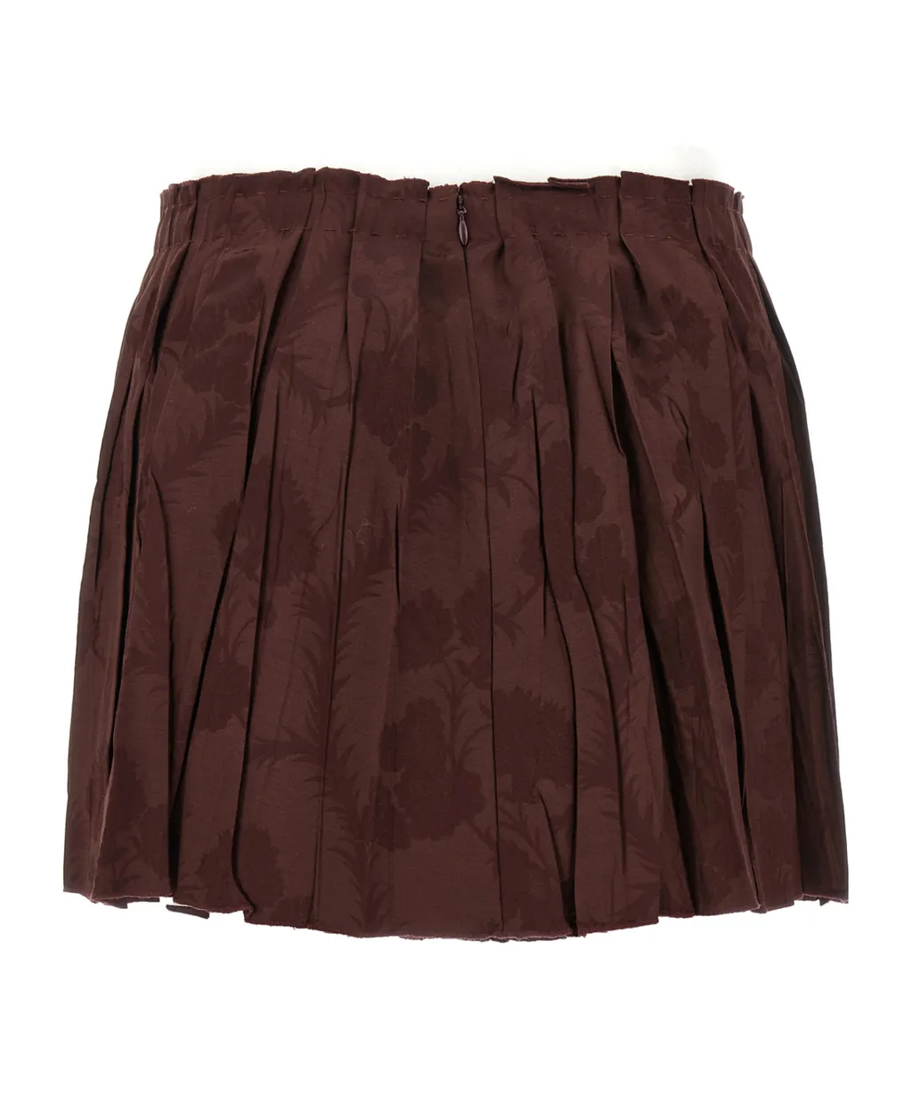 Pleated Wool-Blend Mini Skirt
