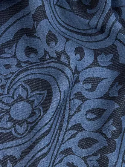 Printed Wool- And Silk-Blend Scarf