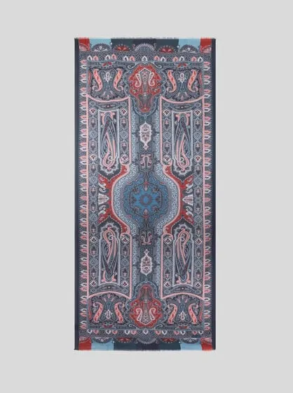 Printed Cashmere And Silk Scarf