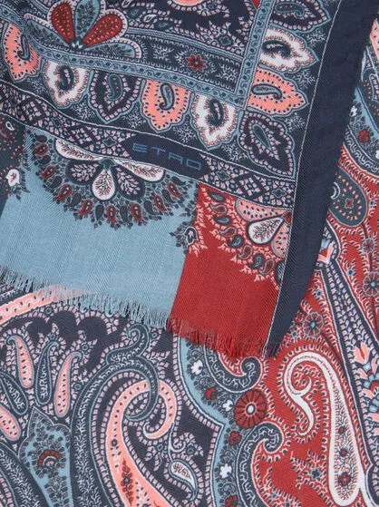 Printed Cashmere And Silk Scarf