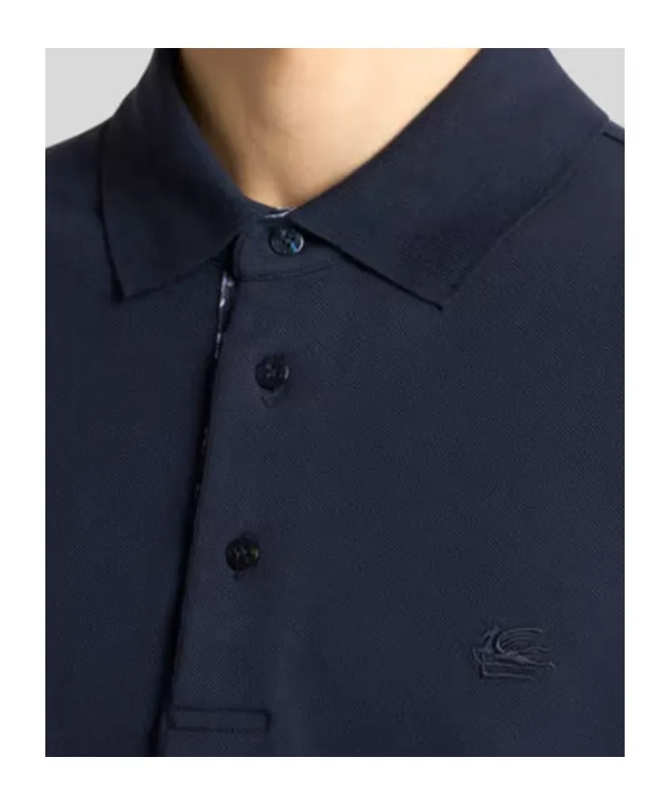 Cotton Polo Shirt With Pegaso