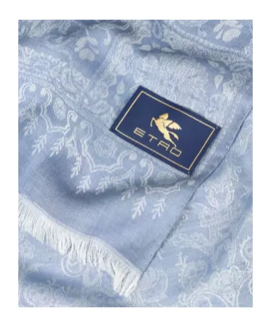 All-Over Patterned Frayed Edge Scarf