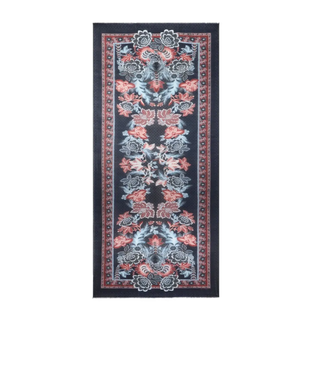 Wool And Cashmere Jacquard Scarf
