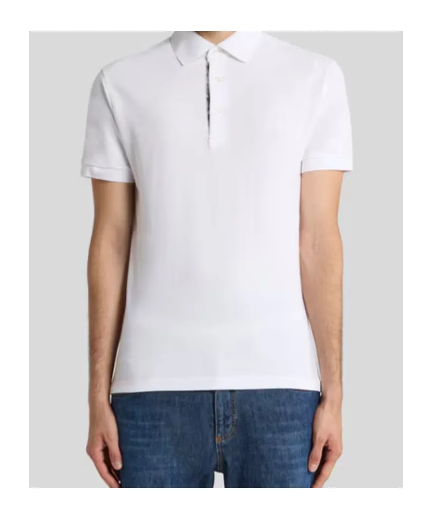 Cotton Polo Shirt With Pegaso