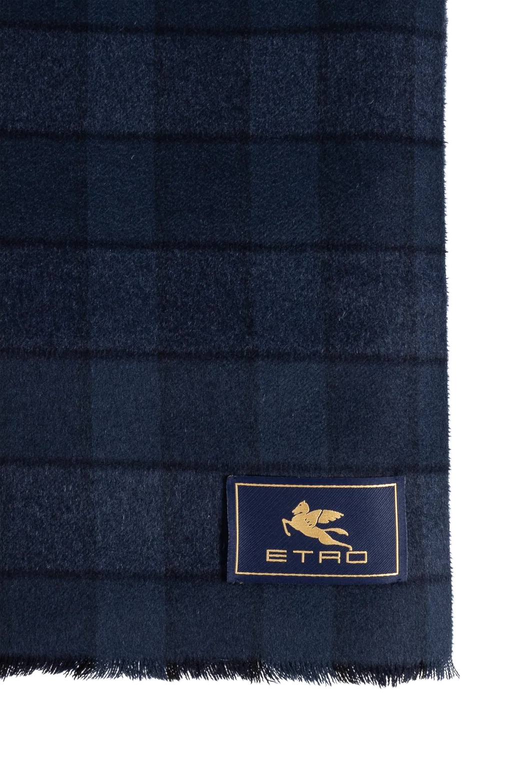 Wool And Cashmere Scarf With Check Motif