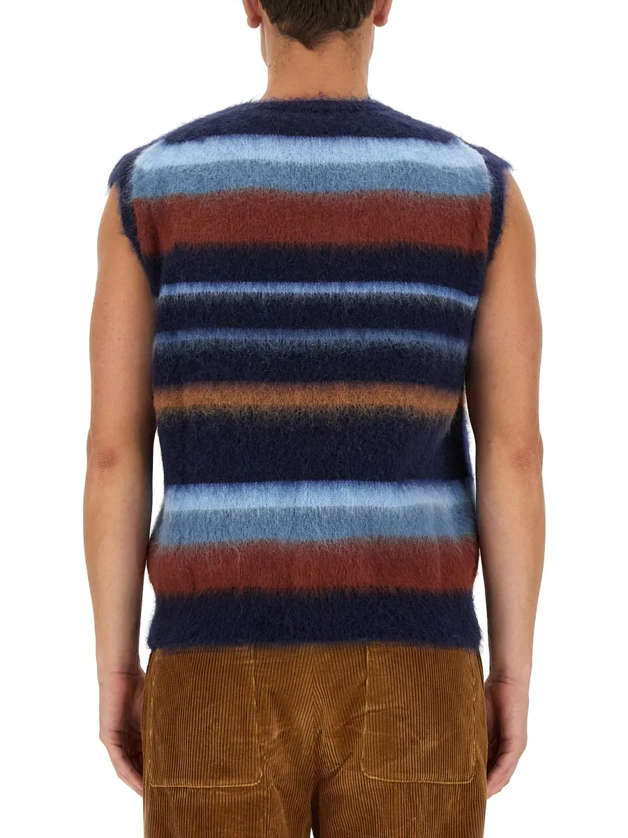 Striped V-Neck Vest