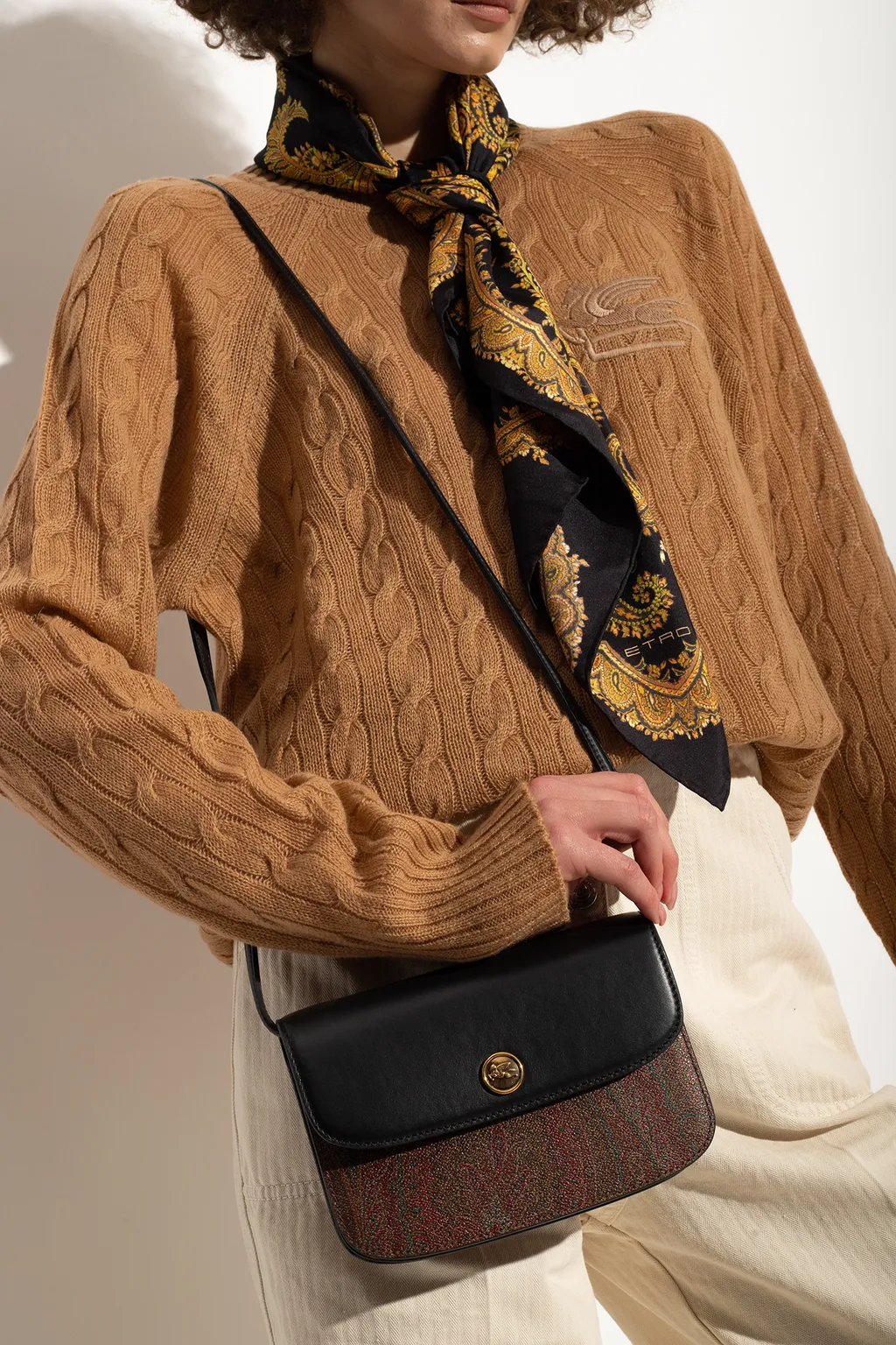 Essential Jacquard Foldover Top Crossbody Bag