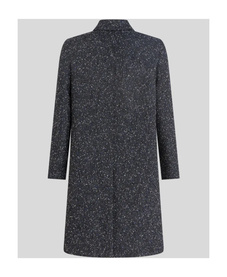 Wool Coat With Knopped Fabric