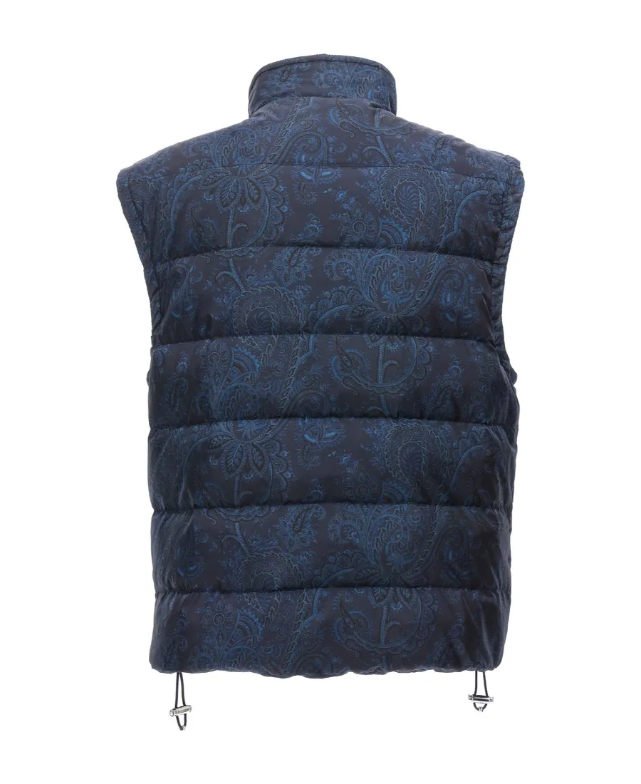 All-Over Paisley Printed Padded Vest