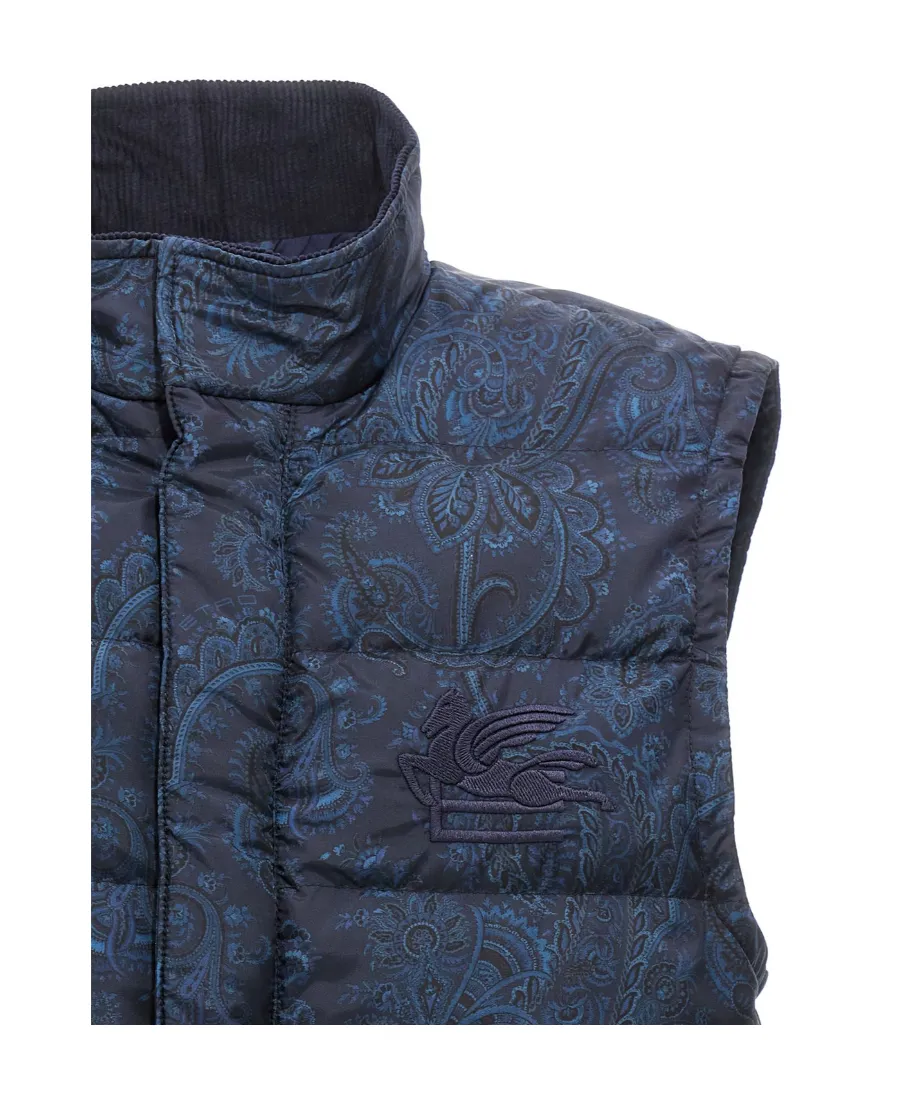 All-Over Paisley Printed Padded Vest