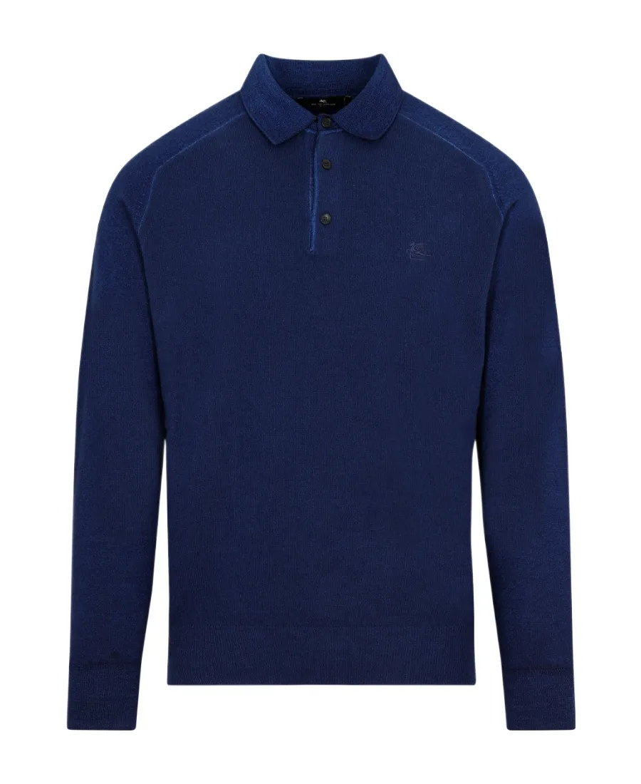 Logo-Embroidered Long-Sleeve Polo Shirt