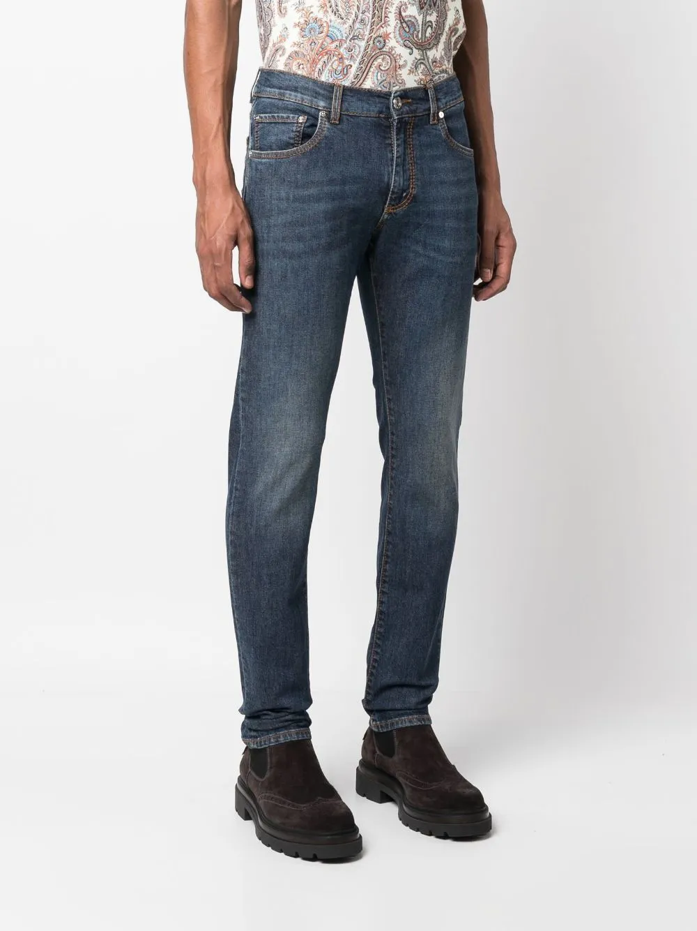 Jeans With Pegaso Embroidery On Rear