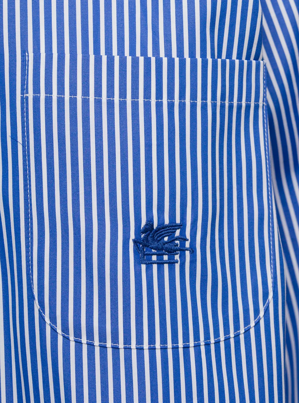 Logo-Embroidered Striped Buttoned Shirt