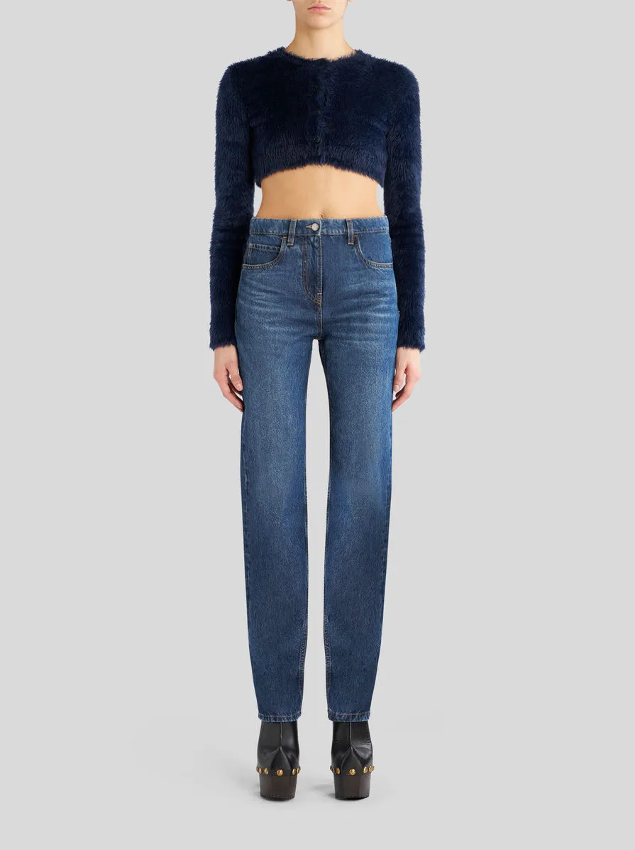 Floral Embroidered Bootcut Jeans