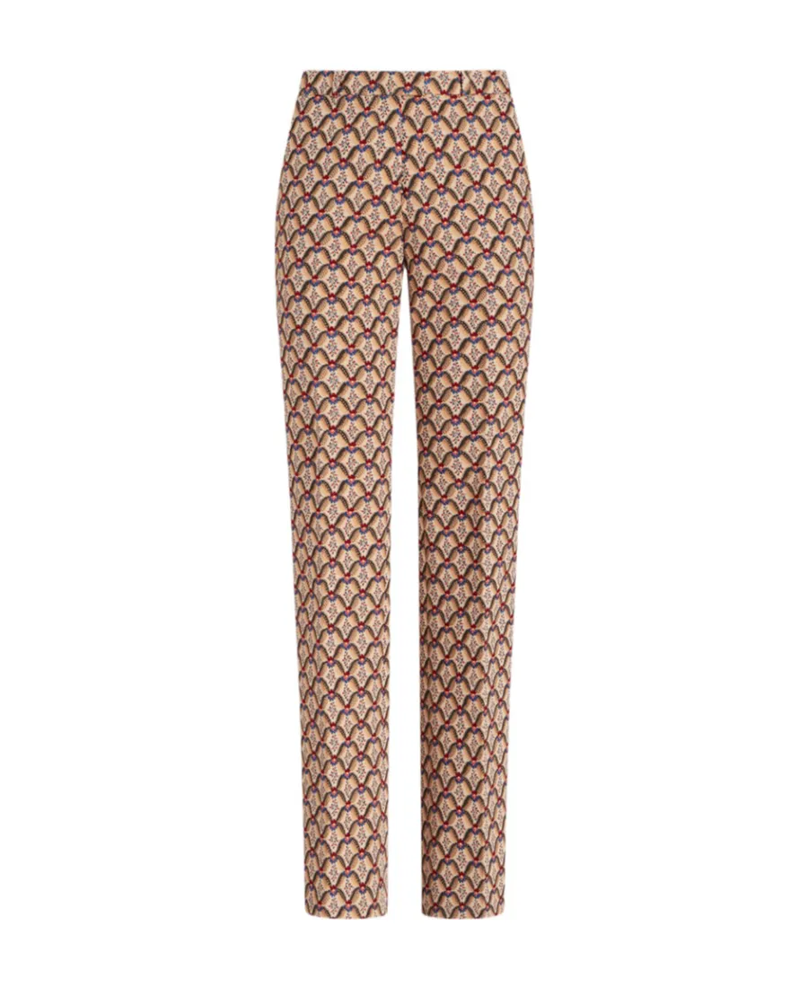 Allover Floral Printed Straight-Leg Trousers