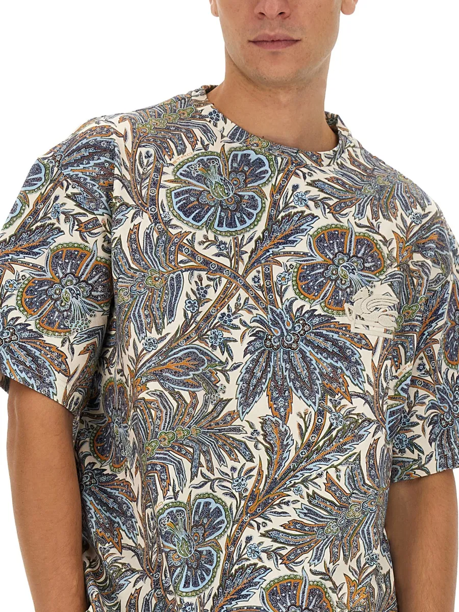 Floral Print Crewneck T-Shirt