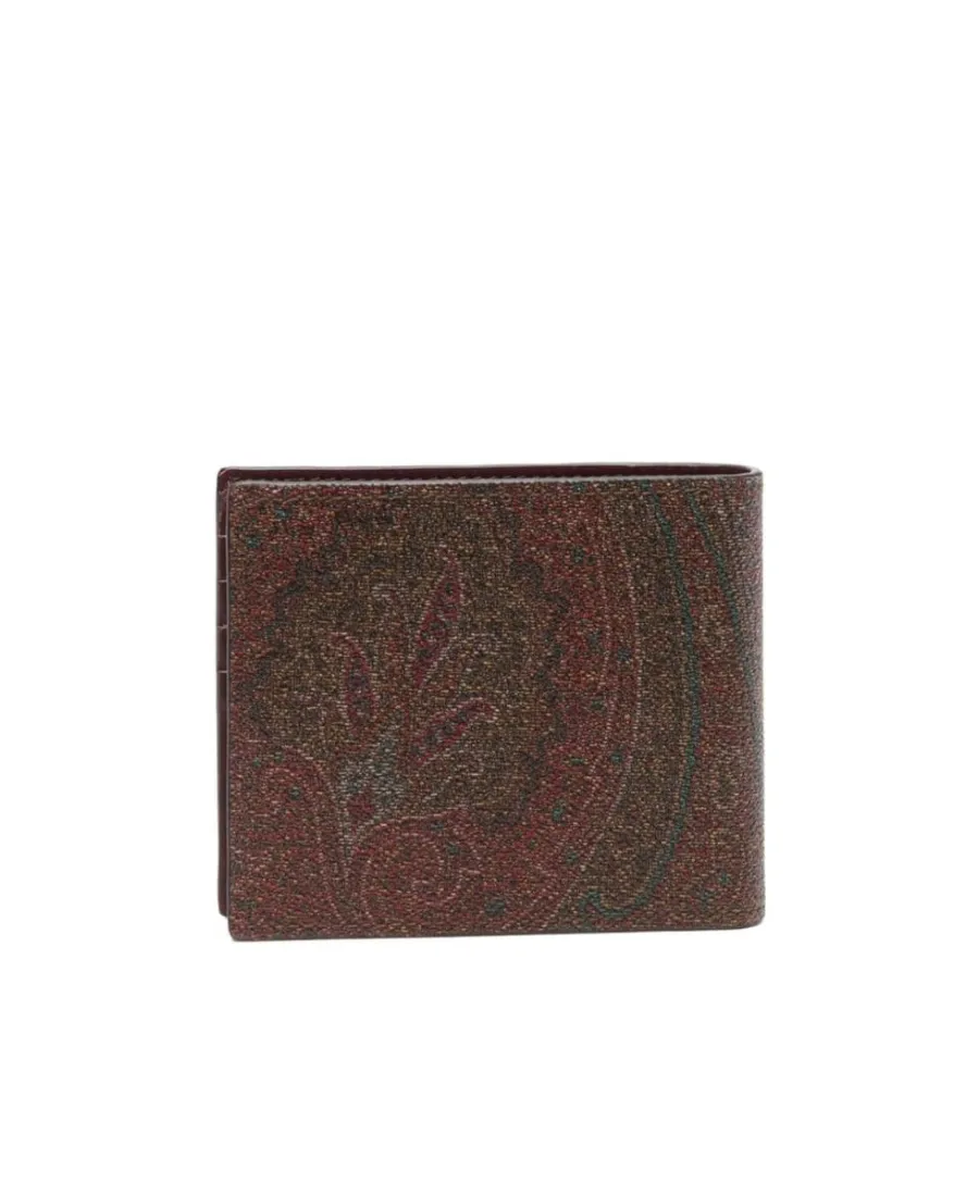 Pegaso Paisley-Pattern Bi-Fold Wallet