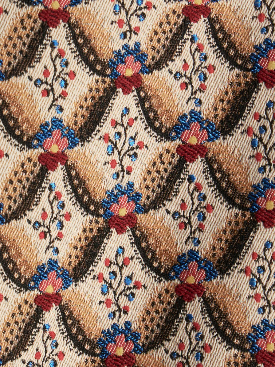 Pattern Jacquard Double-Breasted Jacket
