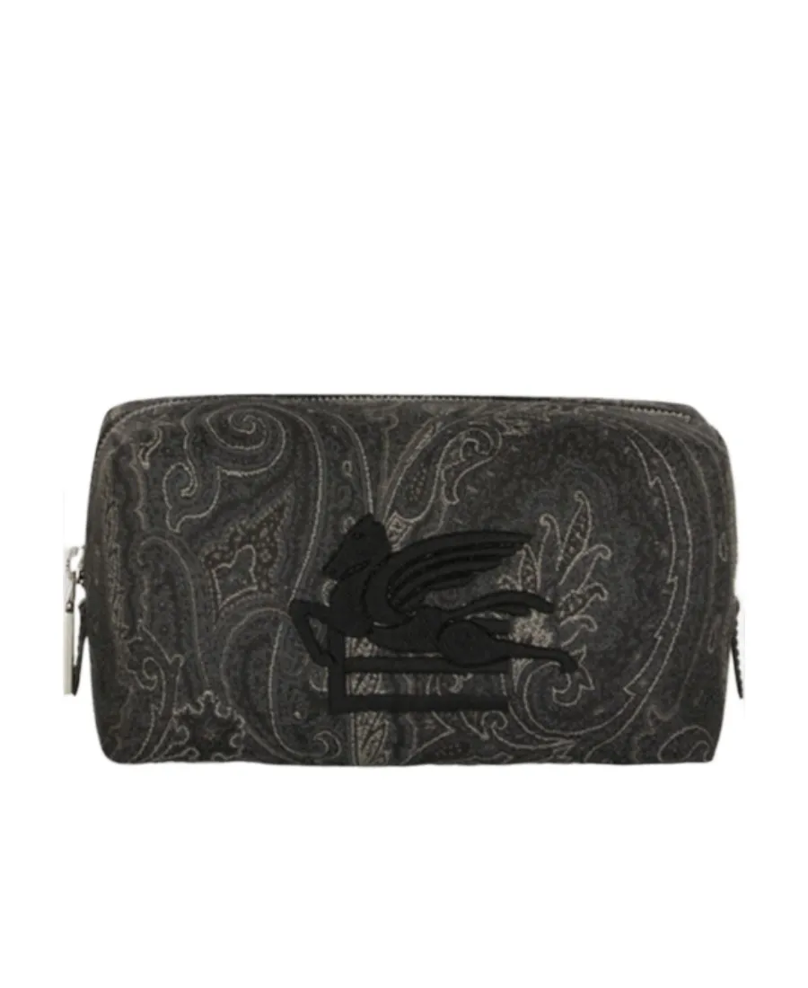 Paisley Motif Zipped Medium Beauty Case