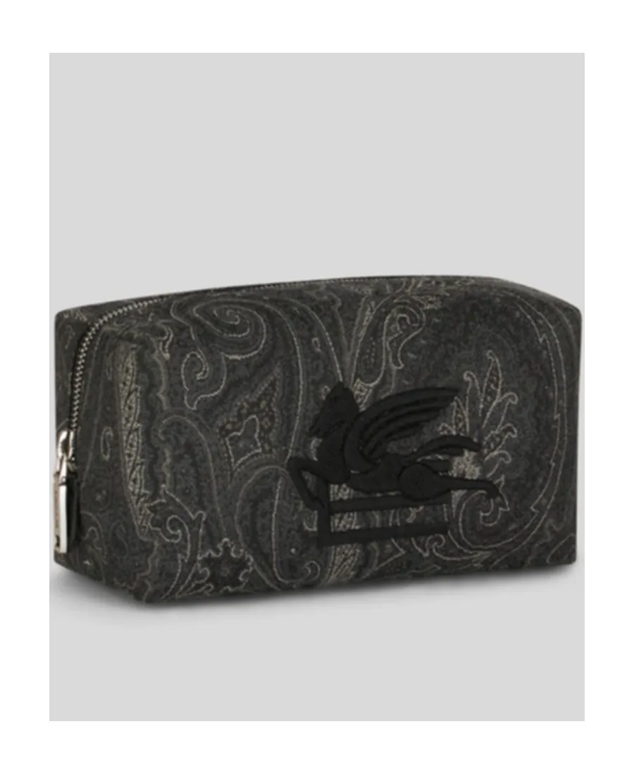 Paisley Motif Zipped Medium Beauty Case