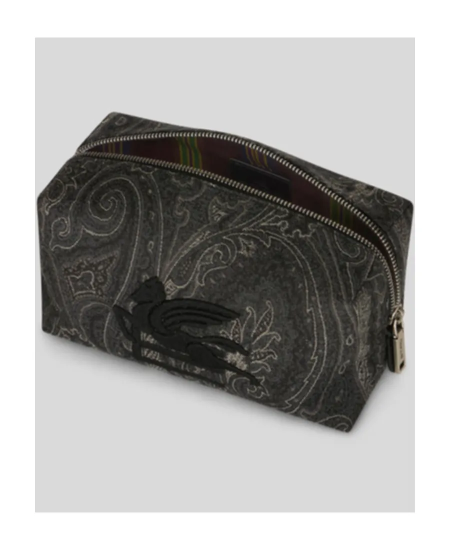 Paisley Motif Zipped Medium Beauty Case