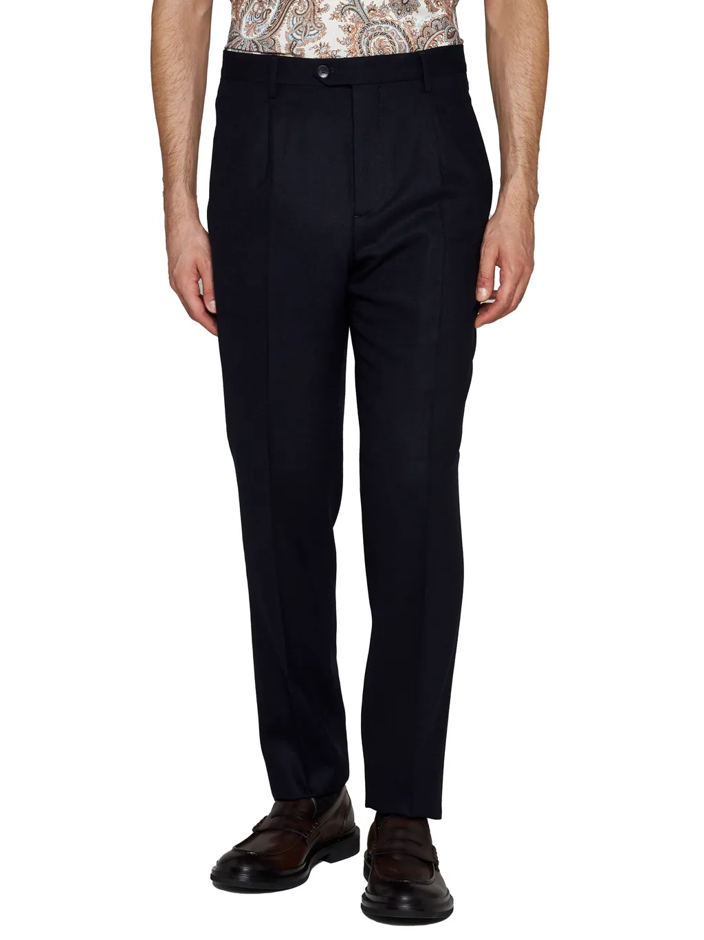 Box-Pleated Tailored Chinos