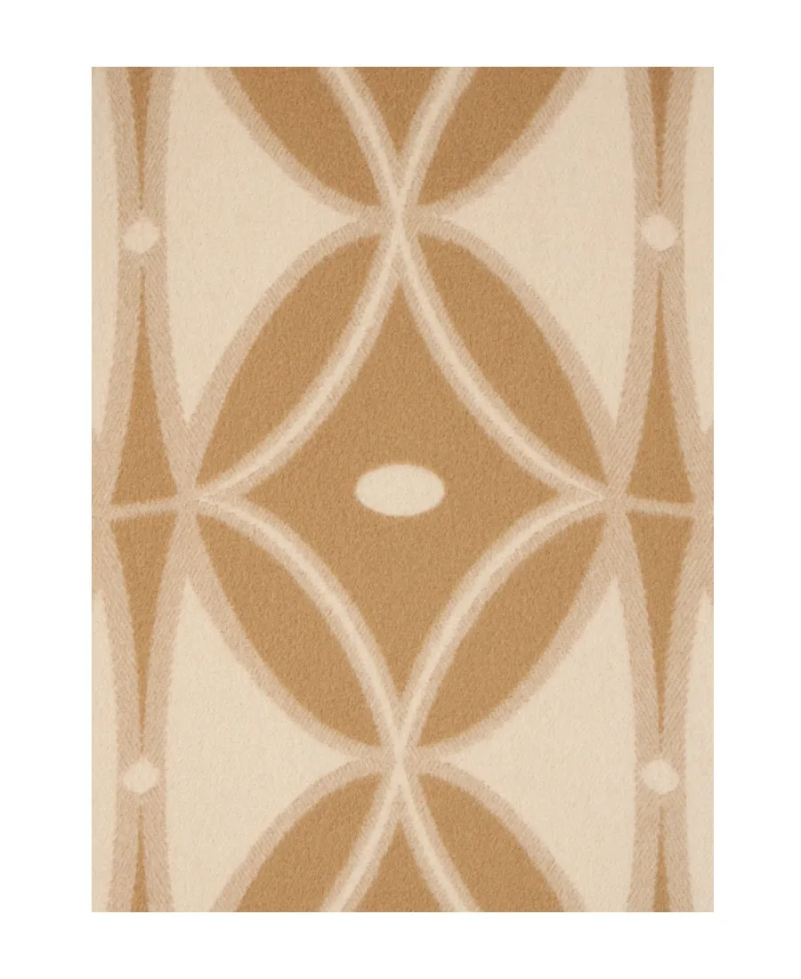 Geometric-Pattern Jacquard Button-Up Coat