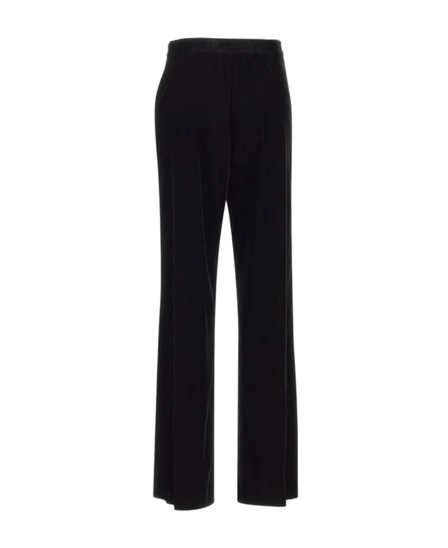 High-Waist Velvet Trousers