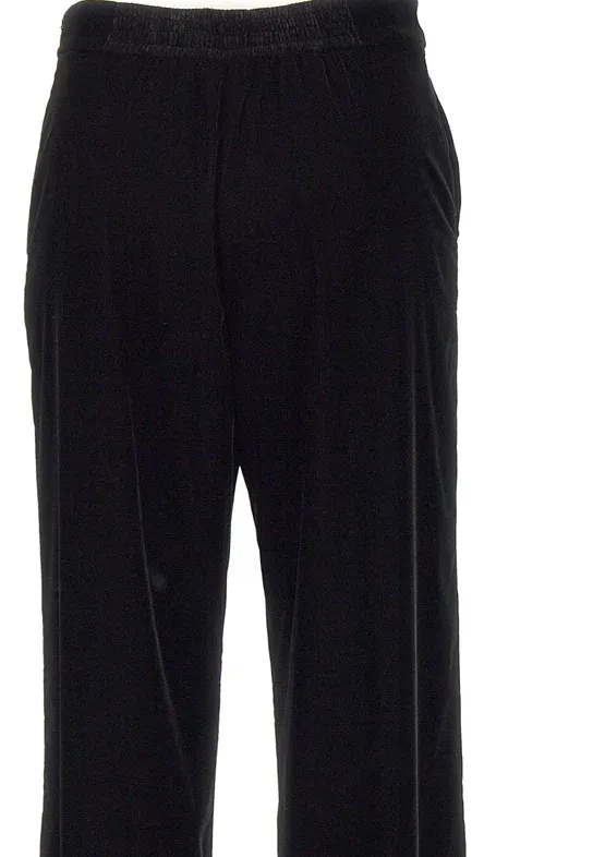 High-Waist Velvet Trousers