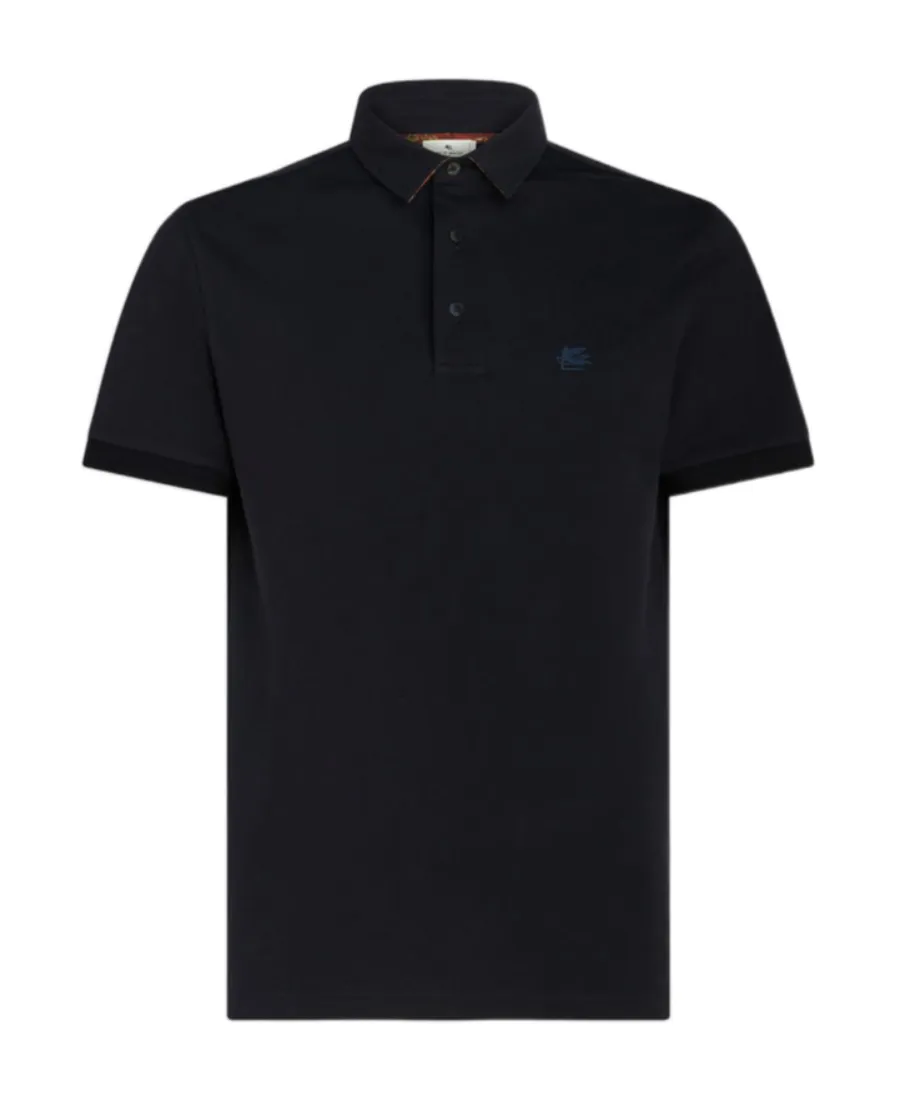 Logo Embroidered Short Sleeved Polo Shirt
