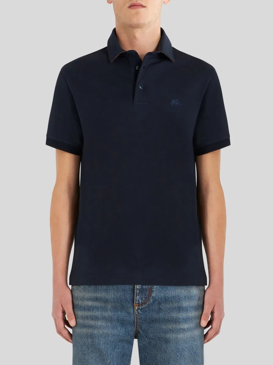 Logo Embroidered Short Sleeved Polo Shirt