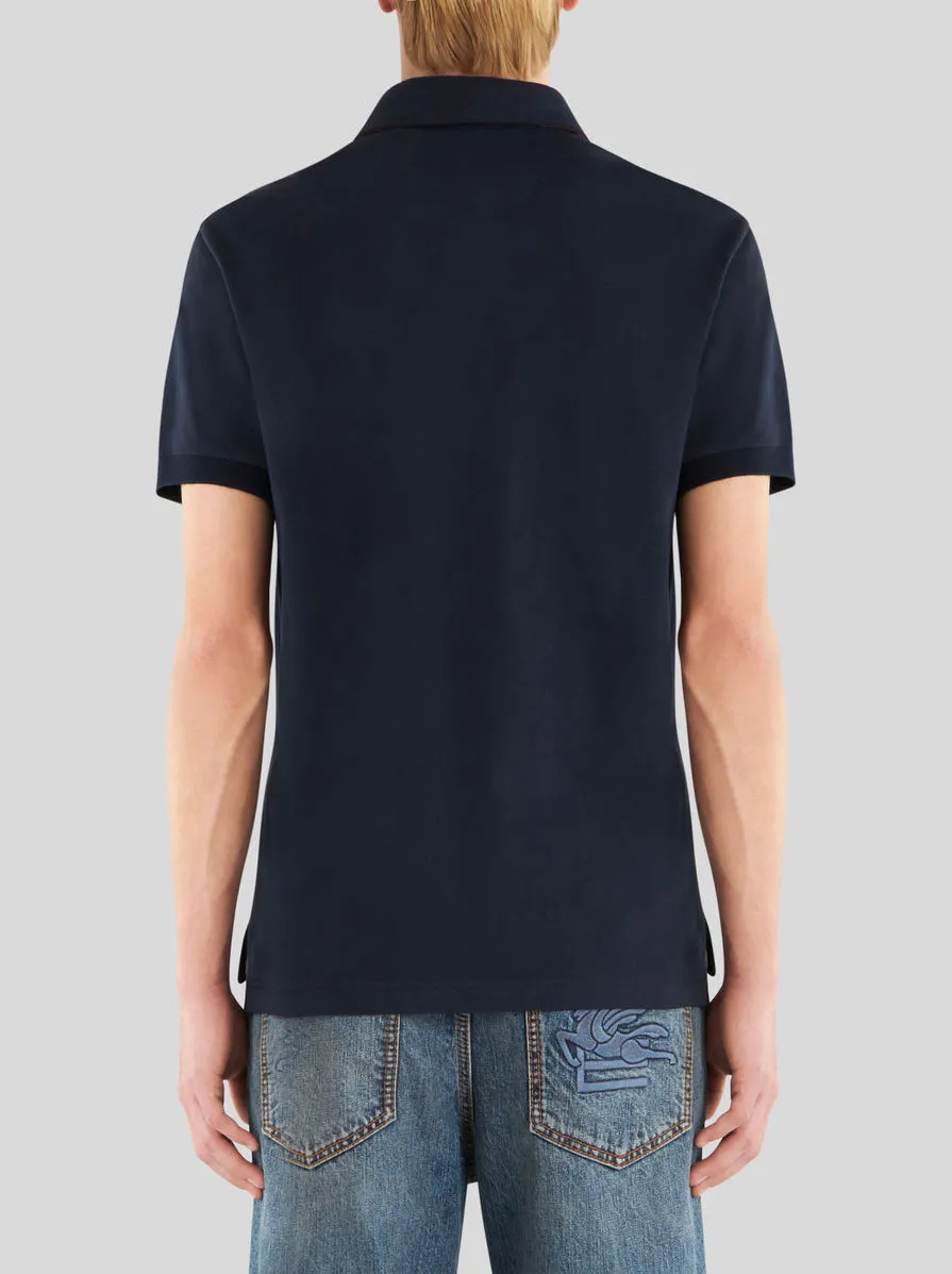 Logo Embroidered Short Sleeved Polo Shirt