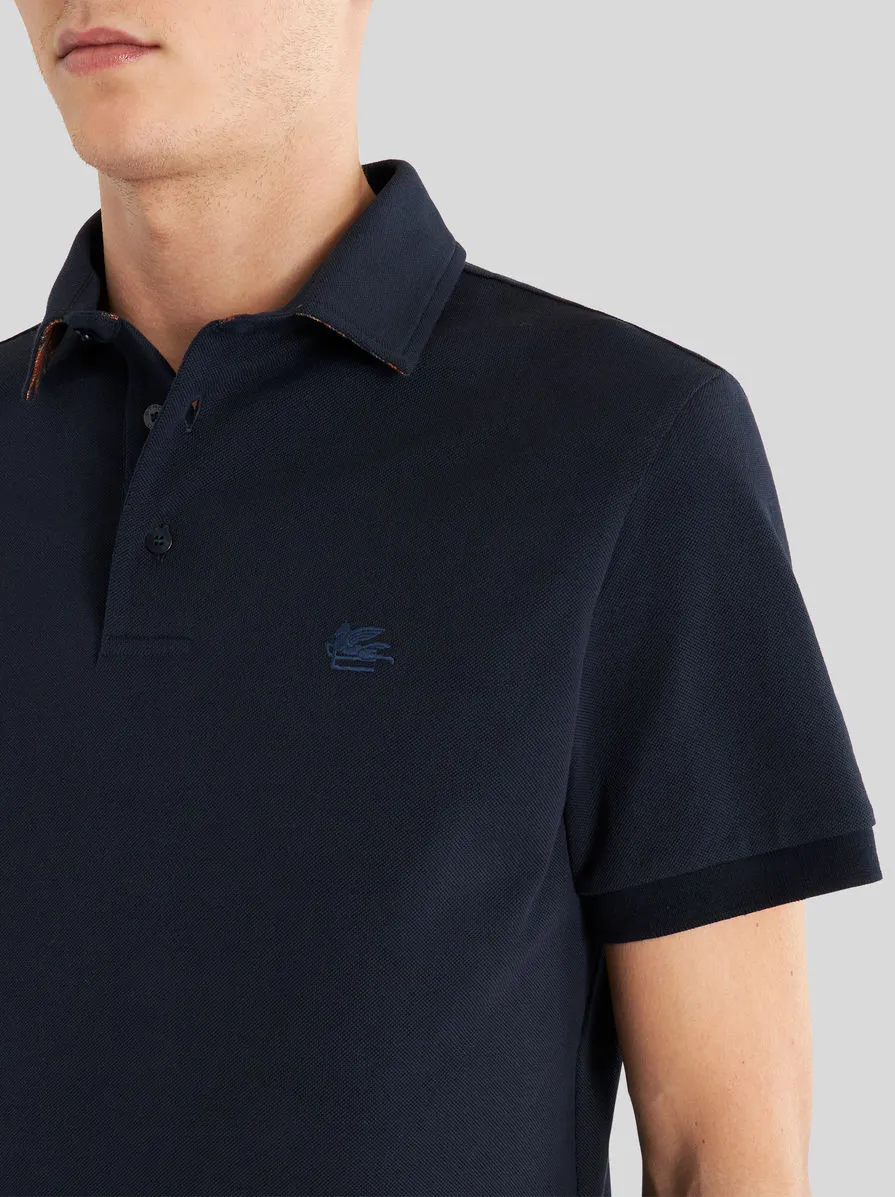 Logo Embroidered Short Sleeved Polo Shirt