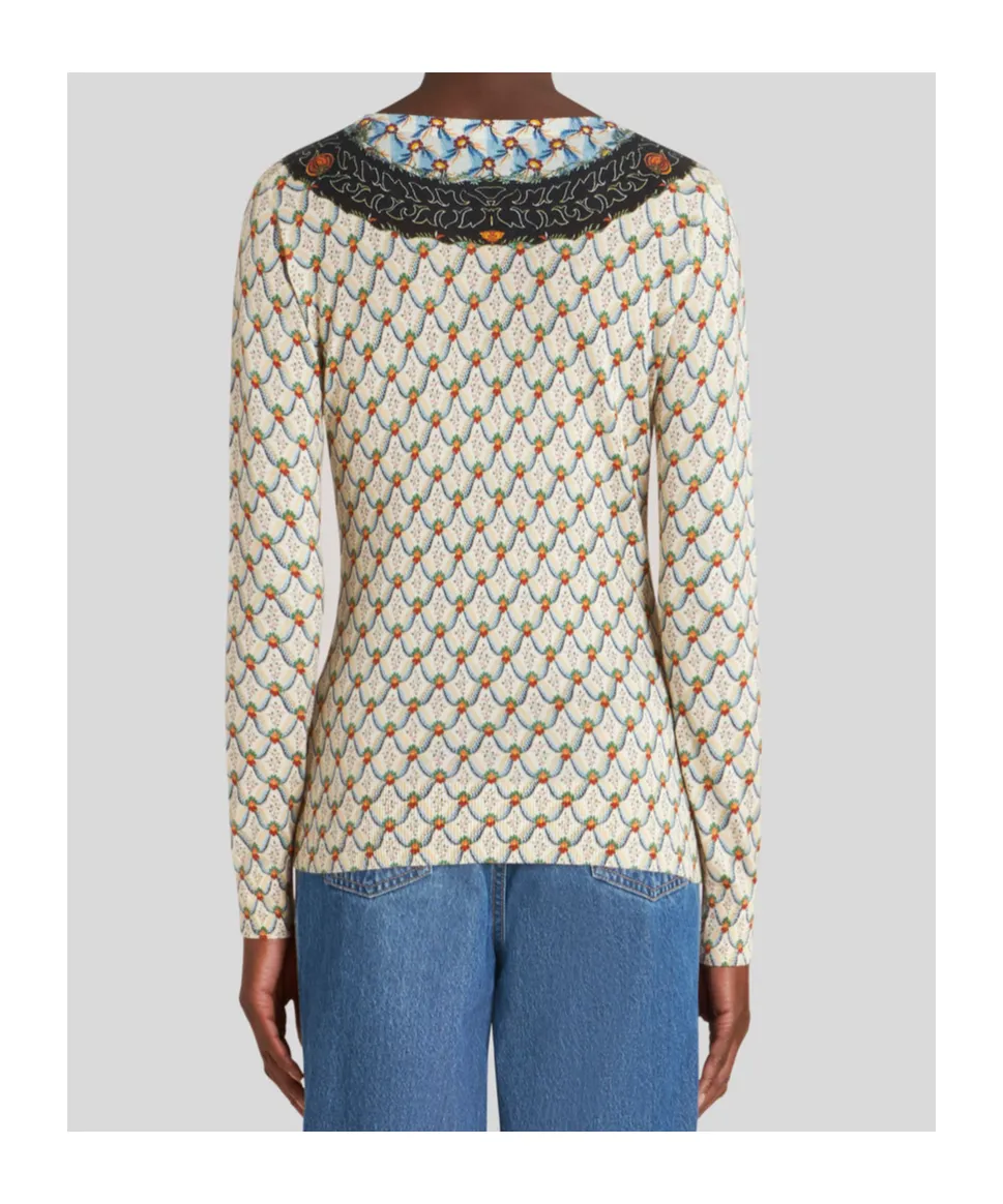 All-Over Floral Printed Knitted Top