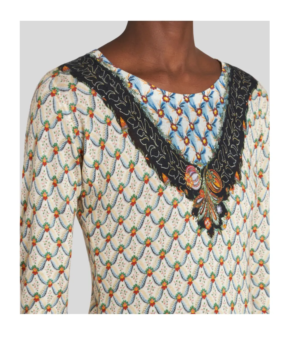 All-Over Floral Printed Knitted Top