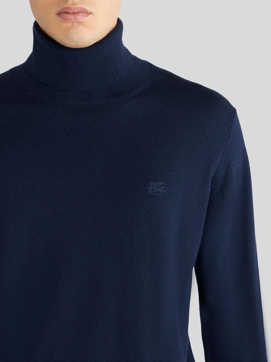 Pegaso Embroidered Turtleneck Jumper