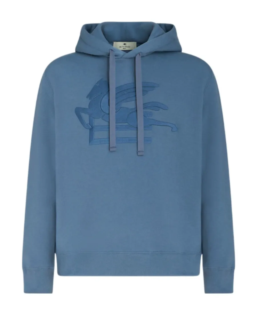 Logo Embroidered Drawstring Hoodie