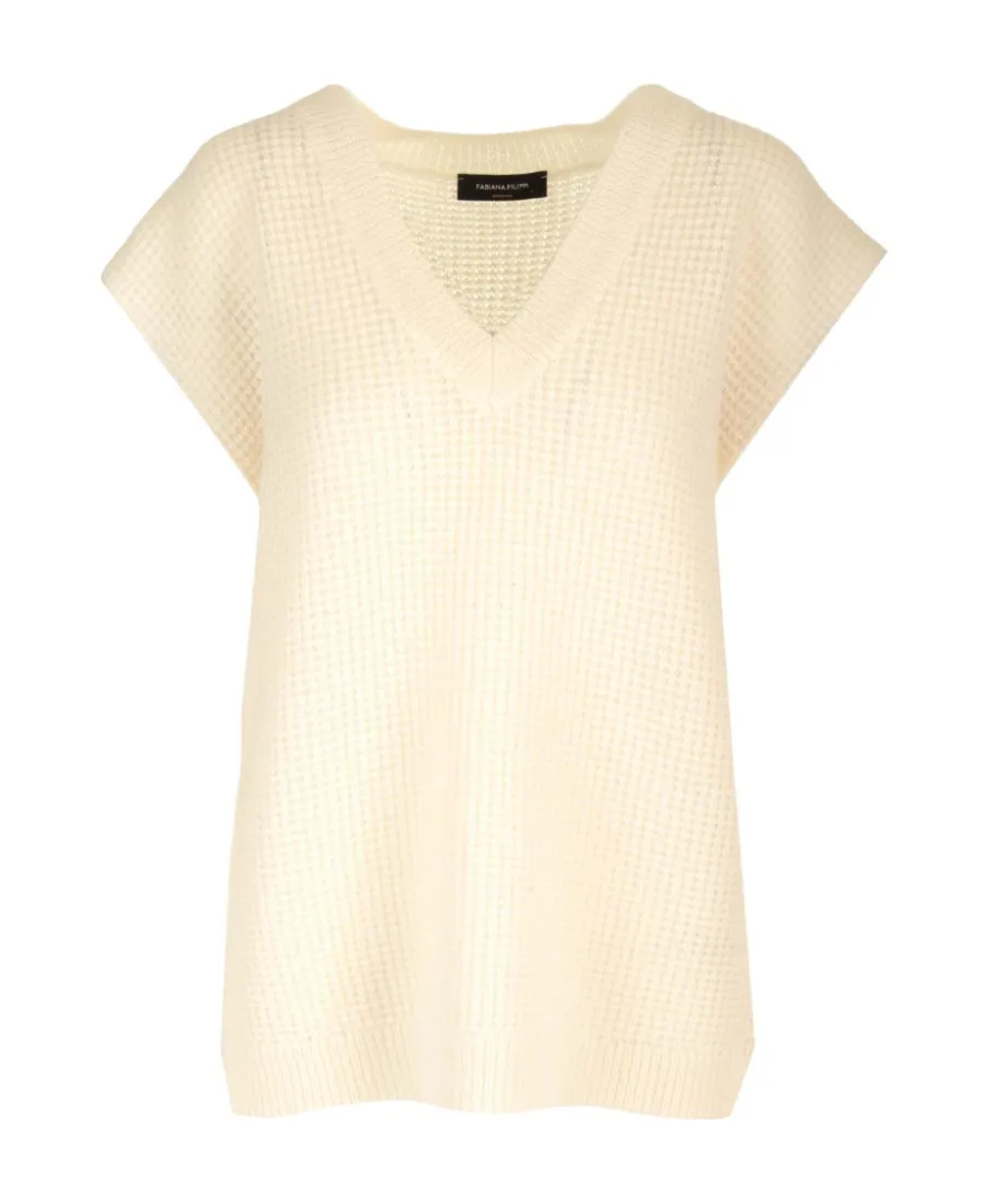 V-Neck Sleeveless Knitted Vest