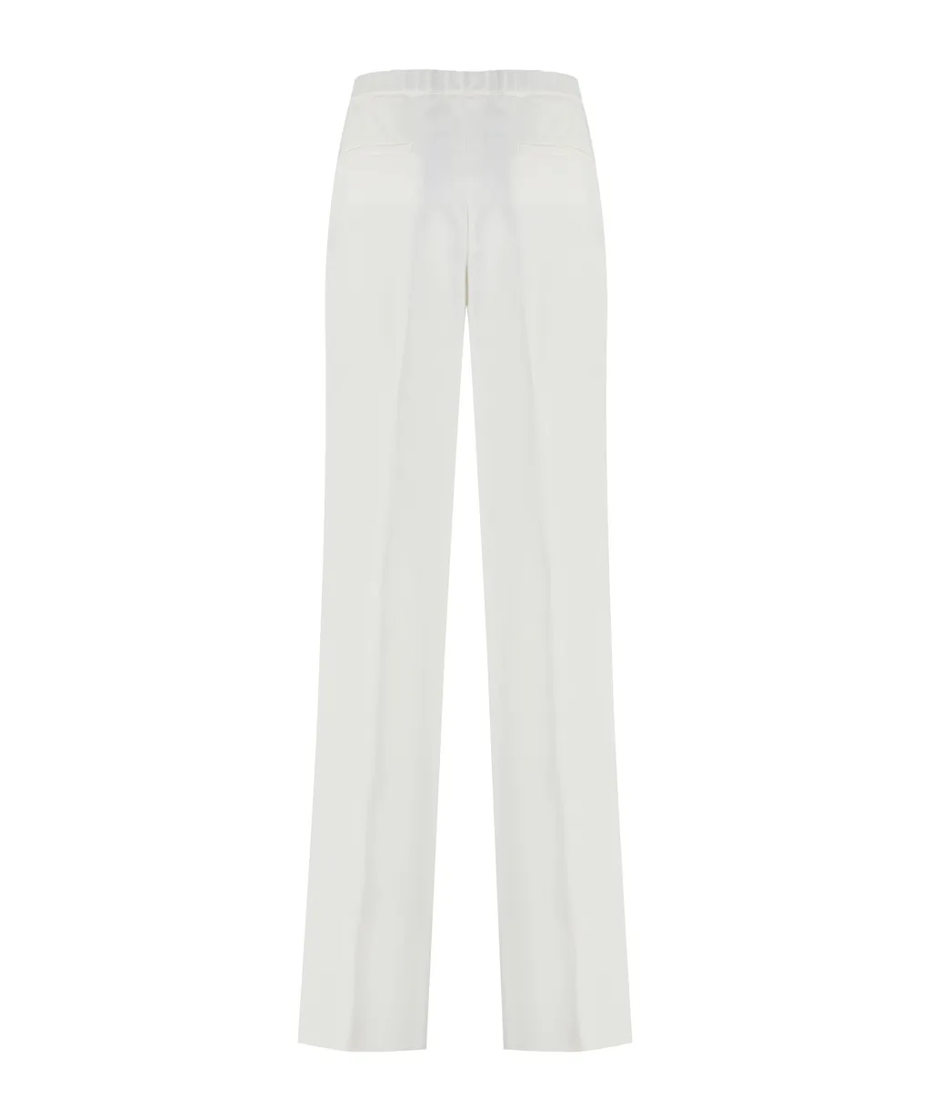 Bead-Embellished Elasticated Waistband Trousers