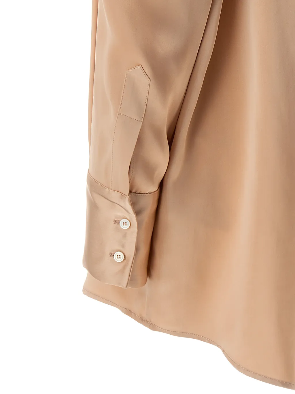 Drop-Shoulder Satin Elongated Shirt