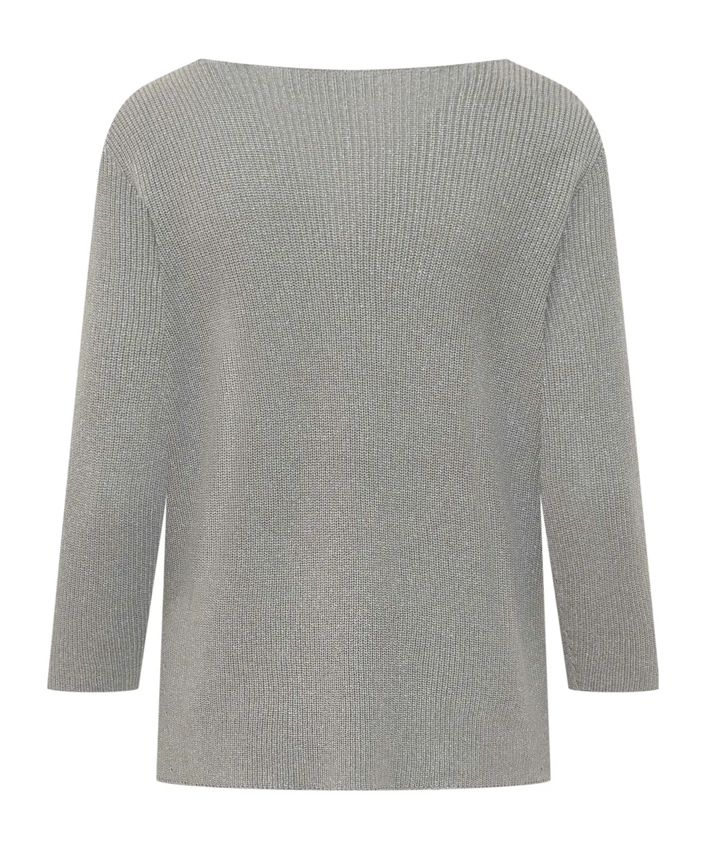 Fisherman Knit Lurex Jumper