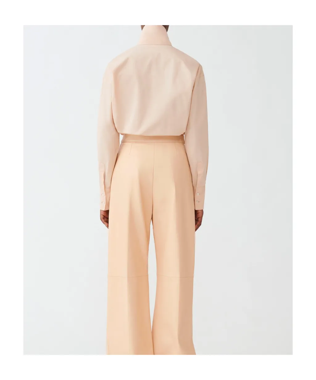High-Necked Long-Sleeved Shirt