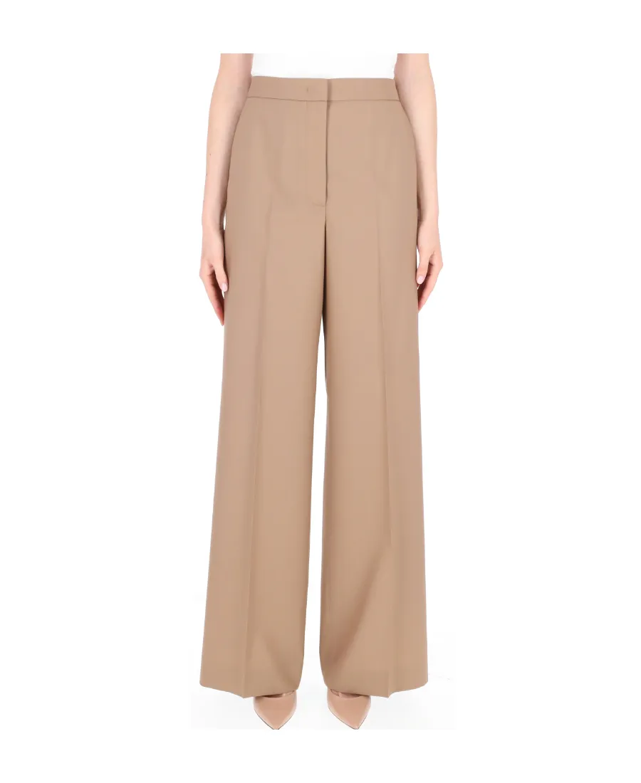 Pleated Zipper Wool Casual Pants