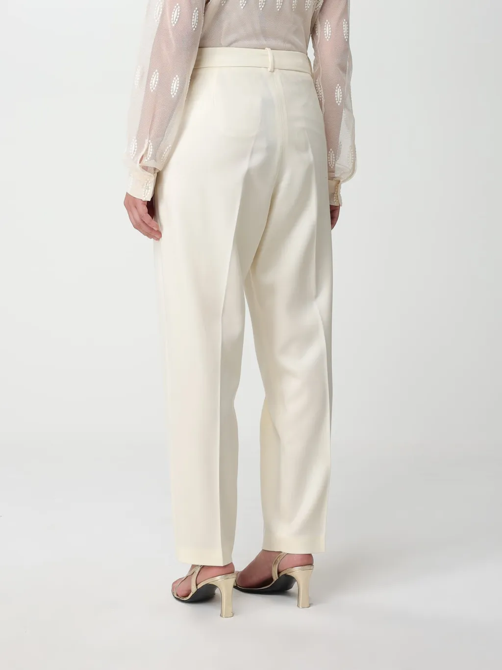 Casual Pants With Waist And Loop Straps