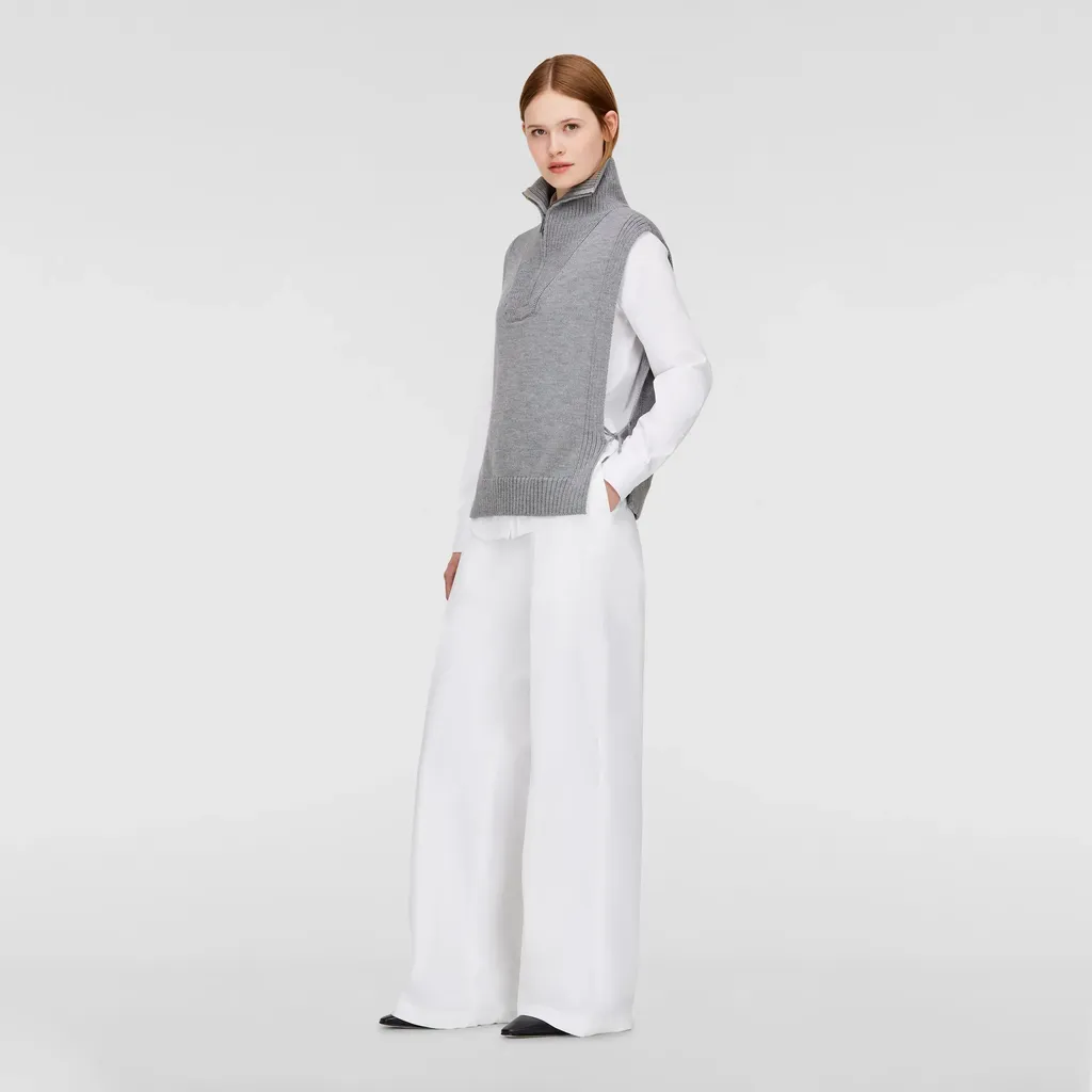 Pleated Zipper Casual Pants