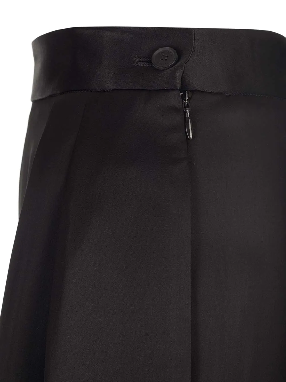 Wide-Leg Pleated Detail Pants