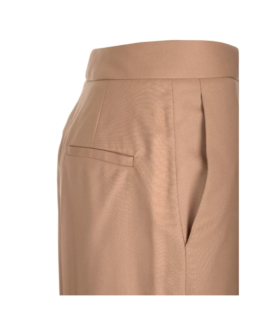 Pleated Zipper Casual Pants