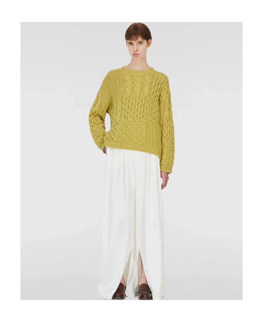 Pleated Wide-Leg Trousers