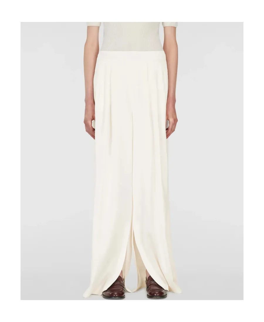 Pleated Wide-Leg Trousers