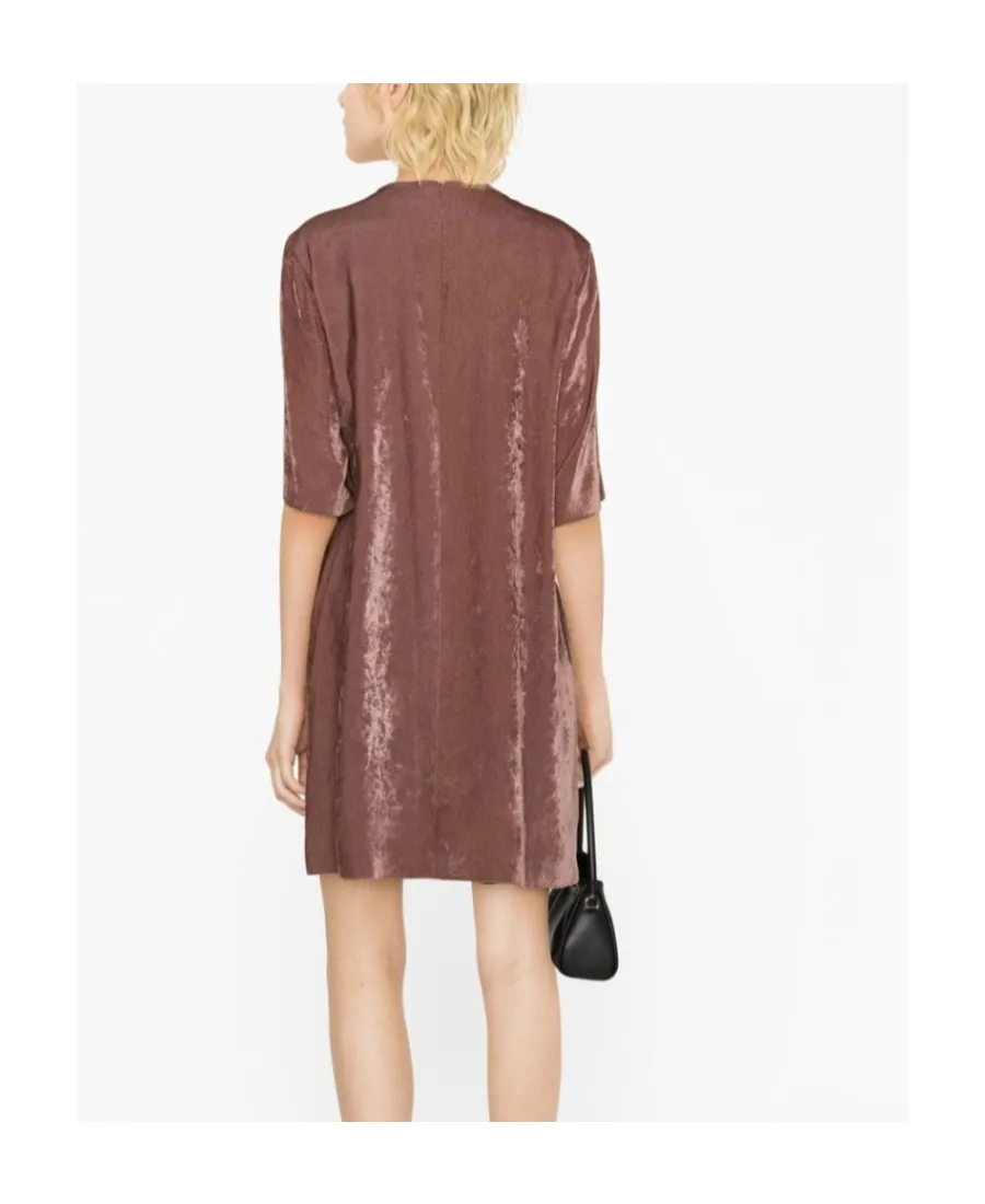Short Sleeved Velvet Mini Dress